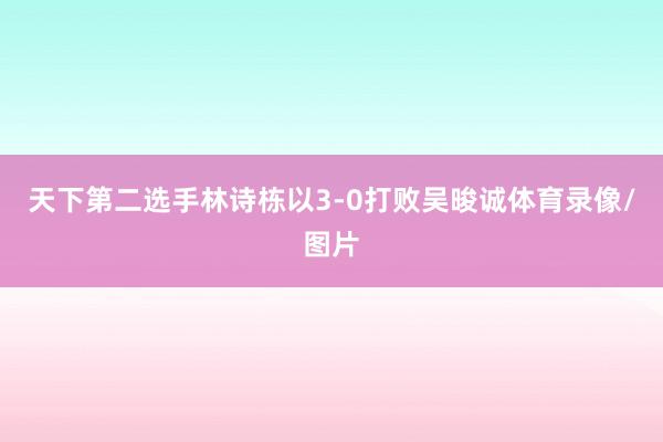 天下第二选手林诗栋以3-0打败吴晙诚体育录像/图片
