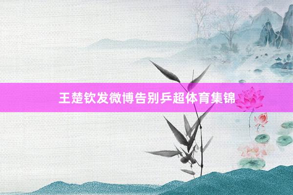 王楚钦发微博告别乒超体育集锦