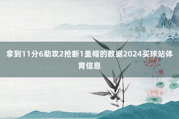 拿到11分6助攻2抢断1盖帽的数据2024买球站体育信息
