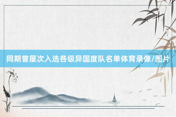 同期曾屡次入选各级异国度队名单体育录像/图片
