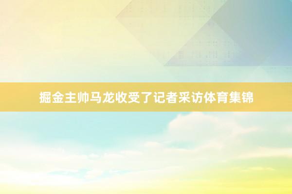 掘金主帅马龙收受了记者采访体育集锦