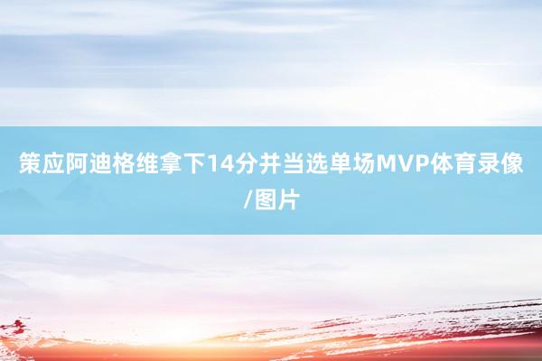 策应阿迪格维拿下14分并当选单场MVP体育录像/图片