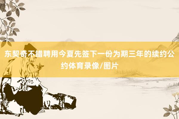 东契奇不错聘用今夏先签下一份为期三年的续约公约体育录像/图片
