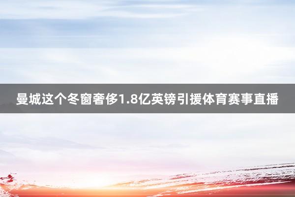 曼城这个冬窗奢侈1.8亿英镑引援体育赛事直播