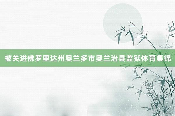 被关进佛罗里达州奥兰多市奥兰治县监狱体育集锦