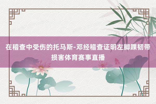 在稽查中受伤的托马斯-邓经稽查证明左脚踝韧带损害体育赛事直播