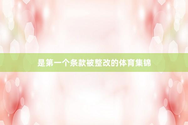 是第一个条款被整改的体育集锦