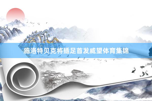 施洛特贝克将插足首发威望体育集锦
