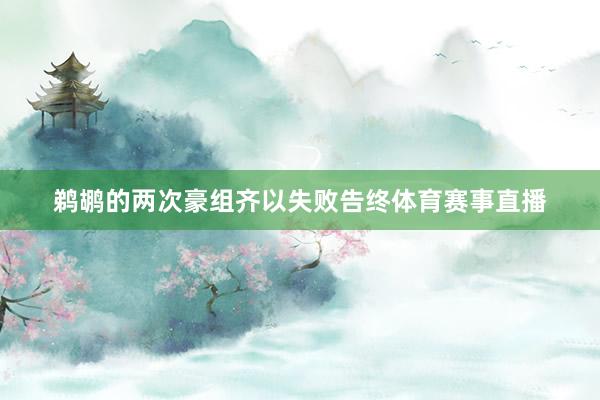 鹈鹕的两次豪组齐以失败告终体育赛事直播