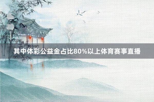其中体彩公益金占比80%以上体育赛事直播