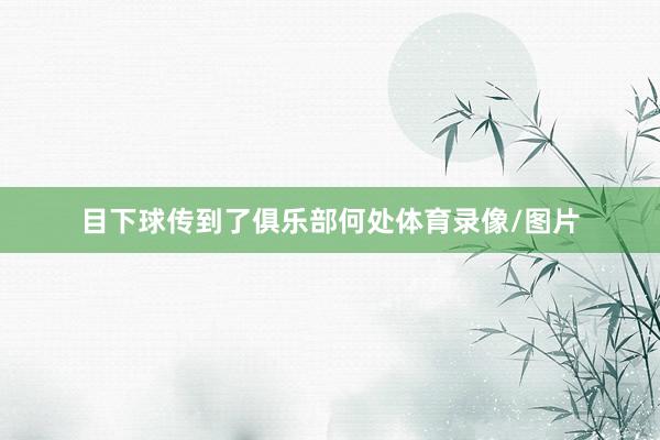 目下球传到了俱乐部何处体育录像/图片