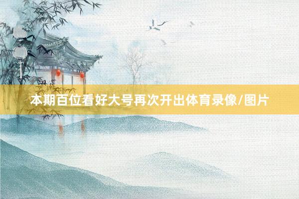本期百位看好大号再次开出体育录像/图片