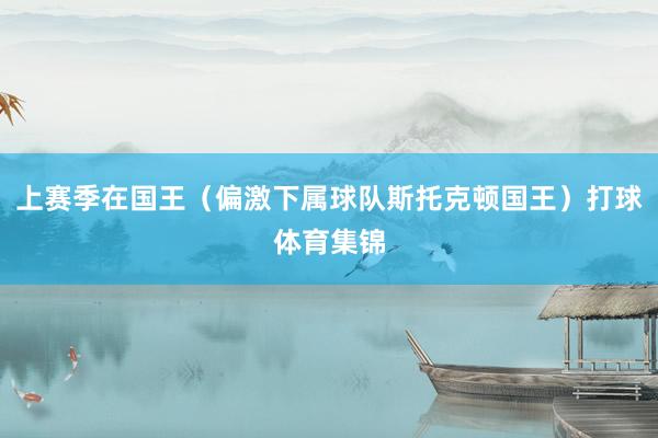 上赛季在国王(偏激下属球队斯托克顿国王)打球体育集锦