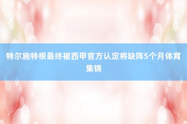 特尔施特根最终被西甲官方认定将缺阵5个月体育集锦