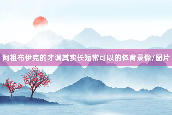阿祖布伊克的才调其实长短常可以的体育录像/图片