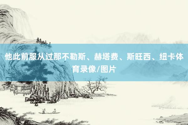 他此前服从过那不勒斯、赫塔费、斯旺西、纽卡体育录像/图片