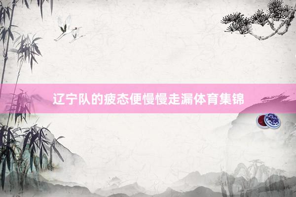 辽宁队的疲态便慢慢走漏体育集锦