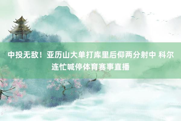 中投无敌！亚历山大单打库里后仰两分射中 科尔连忙喊停体育赛事直播