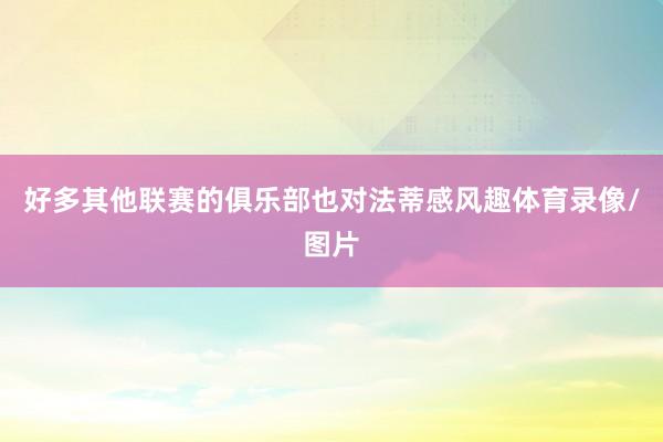好多其他联赛的俱乐部也对法蒂感风趣体育录像/图片