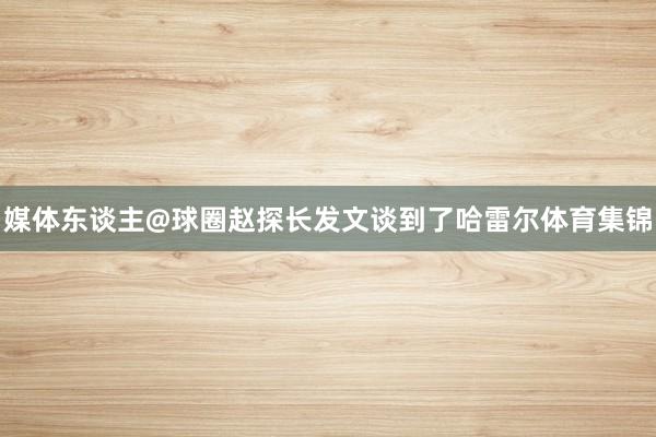 媒体东谈主@球圈赵探长发文谈到了哈雷尔体育集锦