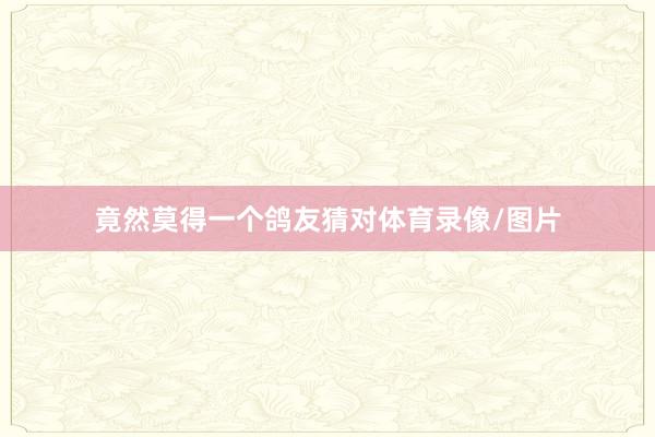 竟然莫得一个鸽友猜对体育录像/图片