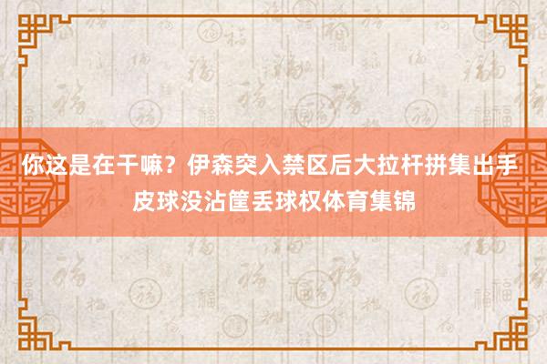 你这是在干嘛？伊森突入禁区后大拉杆拼集出手 皮球没沾筐丢球权体育集锦